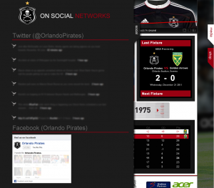 Orlando Pirates FC Website Social Tab